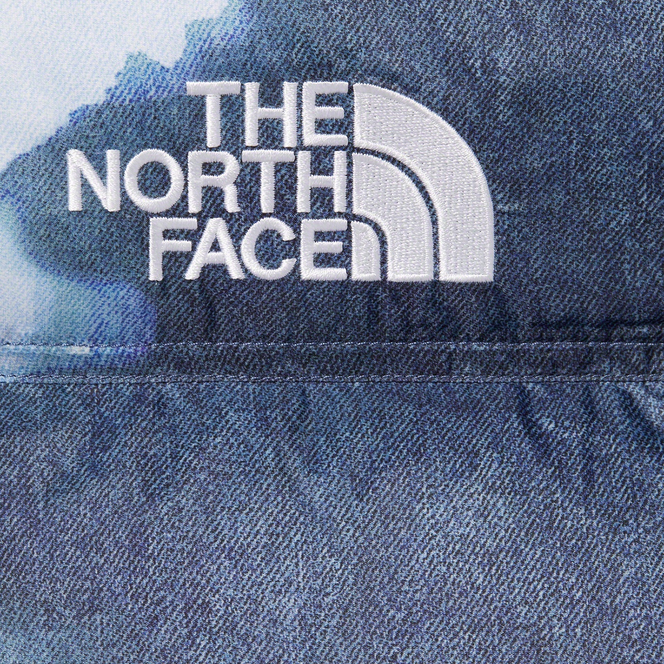 Supreme®/The North Face® Bleached Denim Print Nuptse Jacket view 3